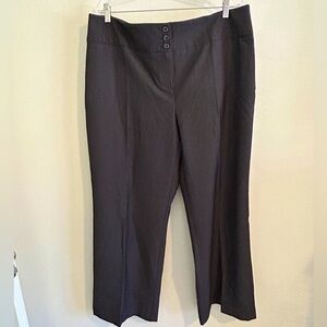 Dark Grey Heather Dress Trousers with button detail NWT size 18